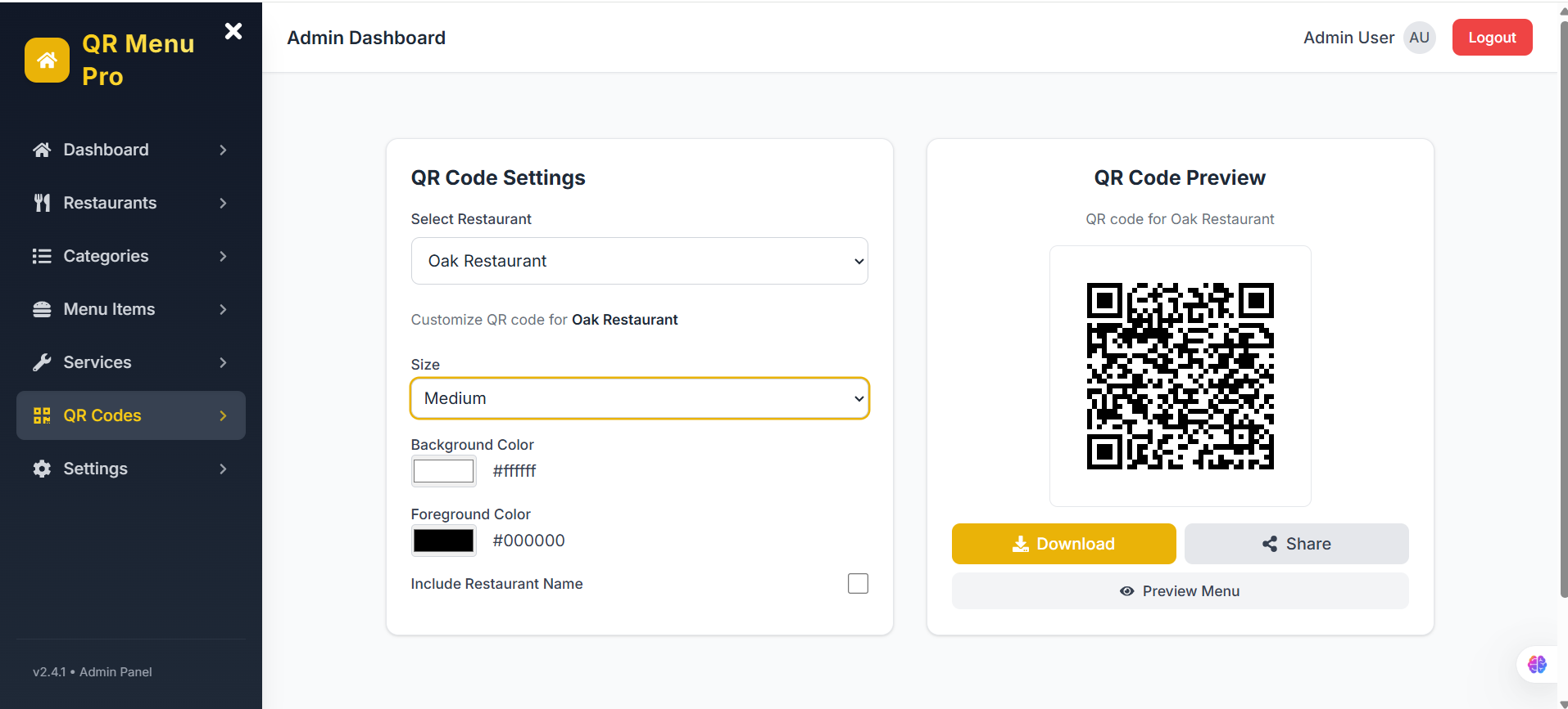 QR Menu – Digital Restaurant Menu & Management System